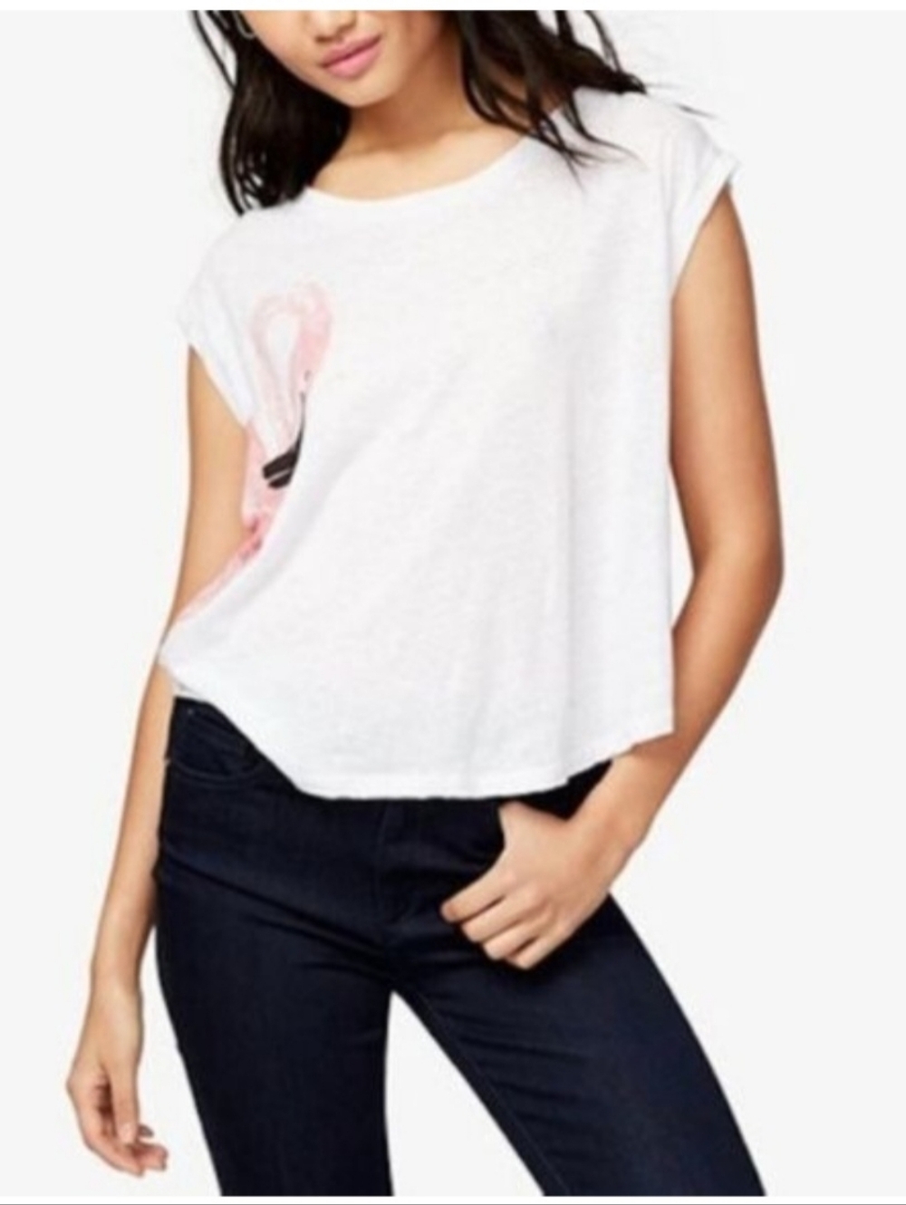 White Women’s Flamingo Graphic Tee